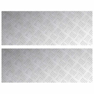 Treppenstufen Silber 80x30 cm, 2er Set