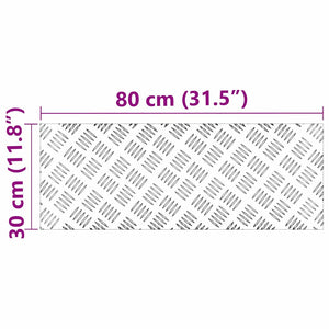 Treppenstufen Silber 80x30 cm, 2er Set