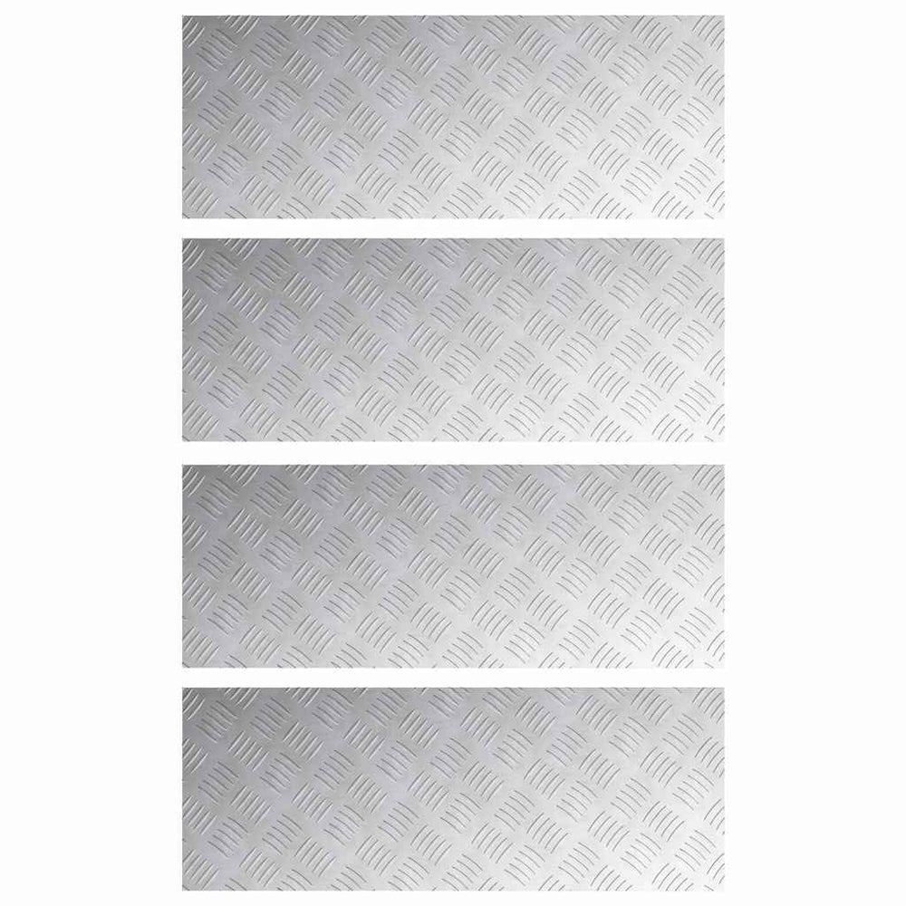 Aluminium Treppenstufen Silber 80x30cm 4er Set