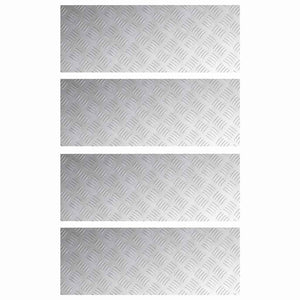 Aluminium Treppenstufen Silber 80x30cm 4er Set