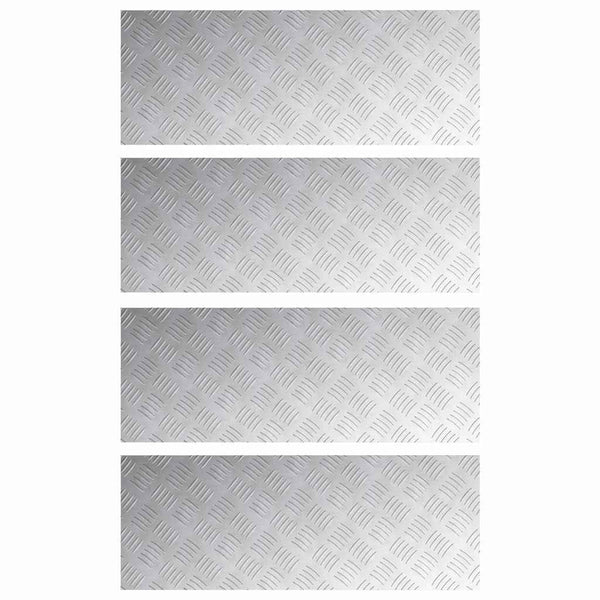 Aluminium Treppenstufen Silber 80x30cm 4er Set