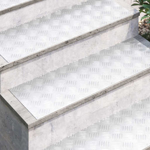 Treppenstufen Rechtwinklig Silber 90x30cm 2er Set