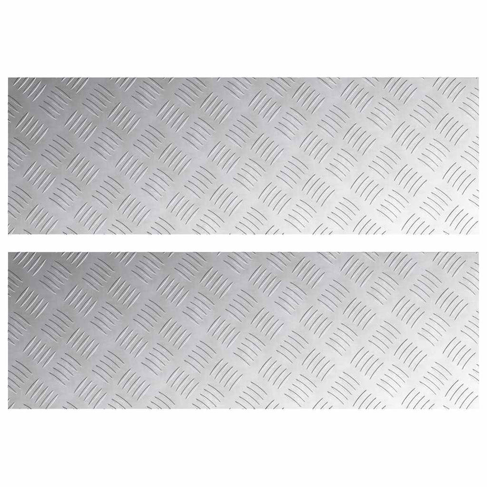 Treppenstufen Rechtwinklig Silber 90x30cm 2er Set