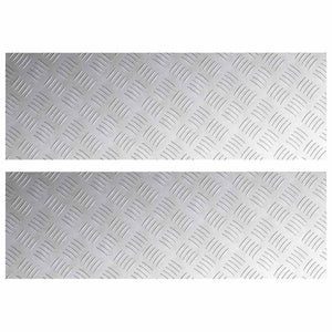 Treppenstufen Rechtwinklig Silber 90x30cm 2er Set