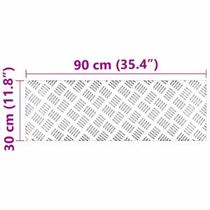 Treppenstufen Rechtwinklig Silber 90x30cm 2er Set