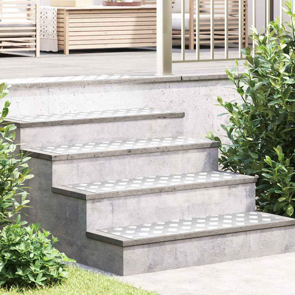 Treppenstufen Rechtwinklig Silber 90x30cm, 4er Set