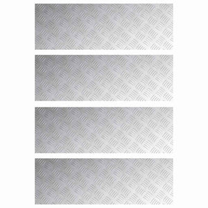 Treppenstufen Rechtwinklig Silber 90x30cm, 4er Set