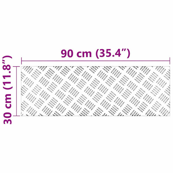 Treppenstufen Rechtwinklig Silber 90x30cm, 4er Set