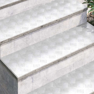 Treppenstufe Rechtwinklig Silber 100x30cm 2er Set