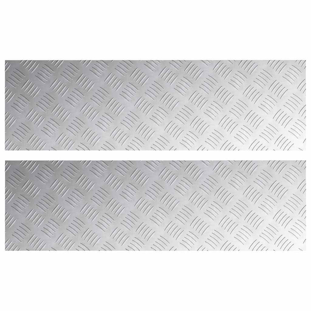 Treppenstufe Rechtwinklig Silber 100x30cm 2er Set