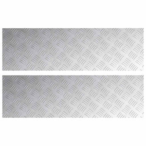 Treppenstufe Rechtwinklig Silber 100x30cm 2er Set