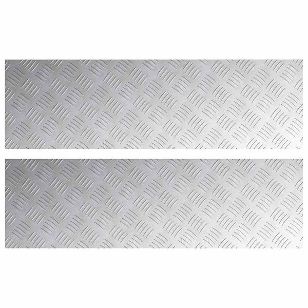 Treppenstufe Rechtwinklig Silber 100x30cm 2er Set