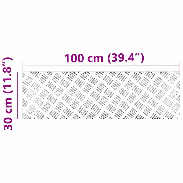 Treppenstufe Rechtwinklig Silber 100x30cm 2er Set