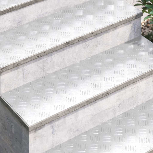 Treppenstufen Rechtwinklig Silber 100x30cm 4er Set