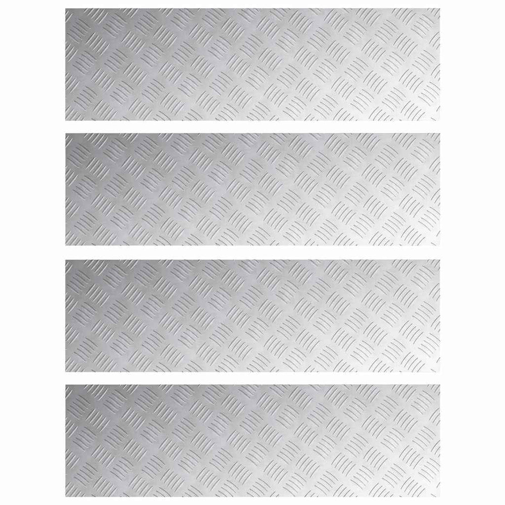 Treppenstufen Rechtwinklig Silber 100x30cm 4er Set