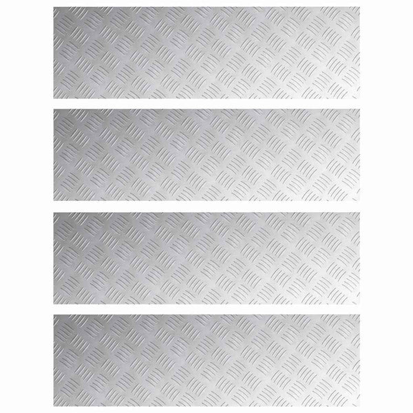 Treppenstufen Rechtwinklig Silber 100x30cm 4er Set