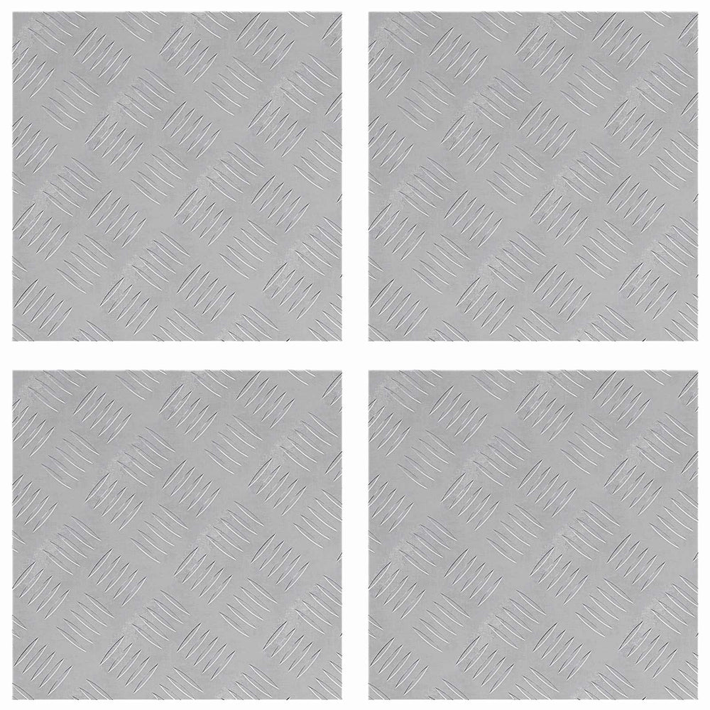 Treppenstufen Quadratisch Silber 40x40cm 4er Set