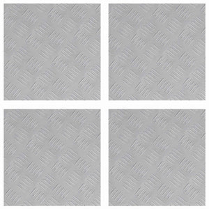 Treppenstufen Quadratisch Silber 40x40cm 4er Set