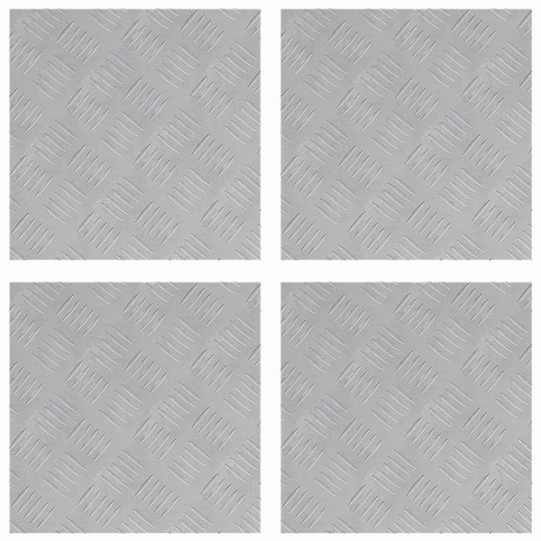 Treppenstufen Quadratisch Silber 40x40cm 4er Set