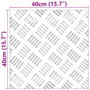 Treppenstufen Quadratisch Silber 40x40cm 4er Set