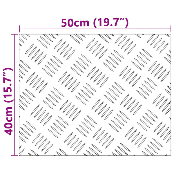 Treppenstufen Silber 50x40cm 2er Set