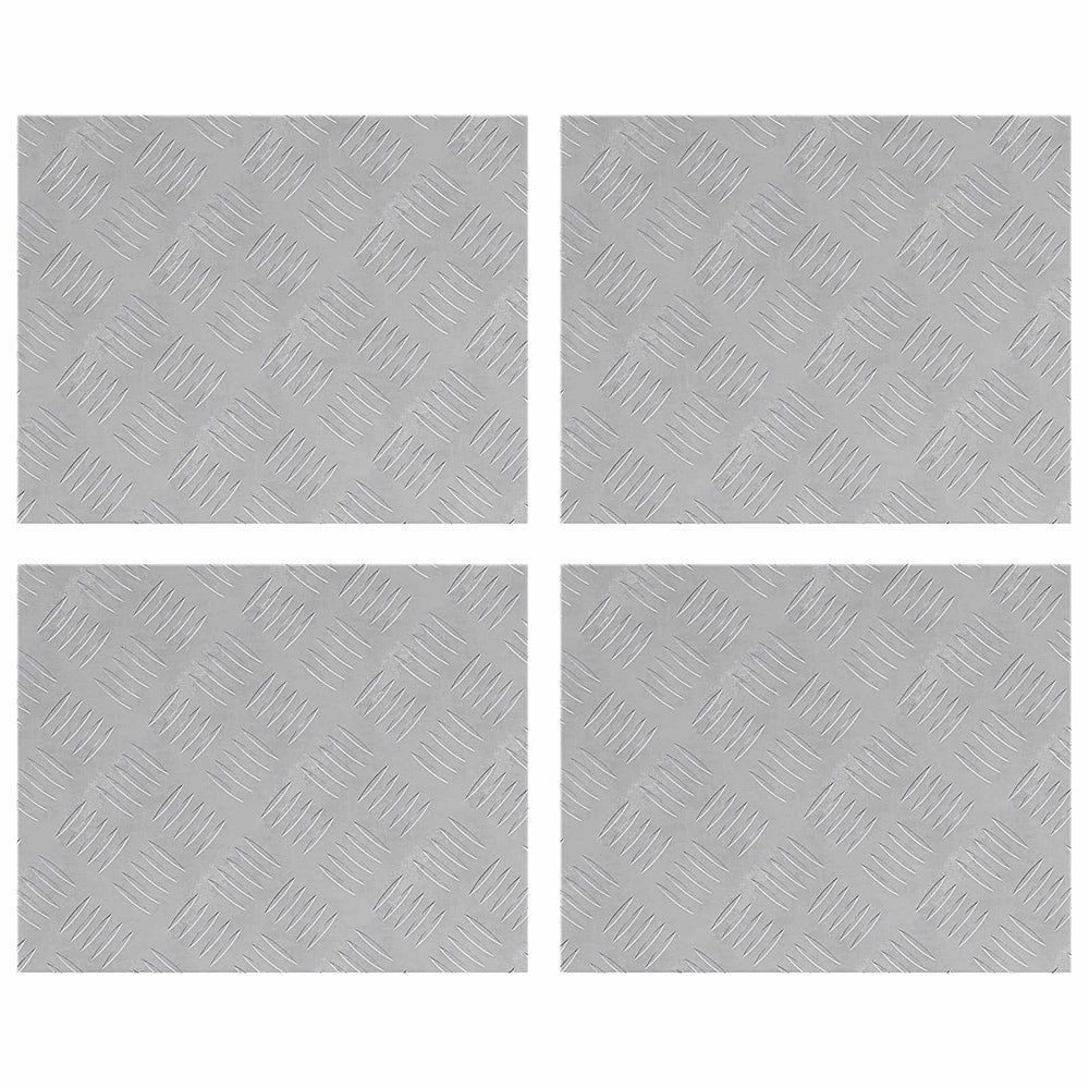 Treppenstufe Rechtwinklig Silber 50x40cm 4er Set