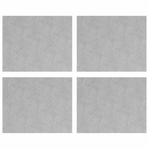 Treppenstufe Rechtwinklig Silber 50x40cm 4er Set