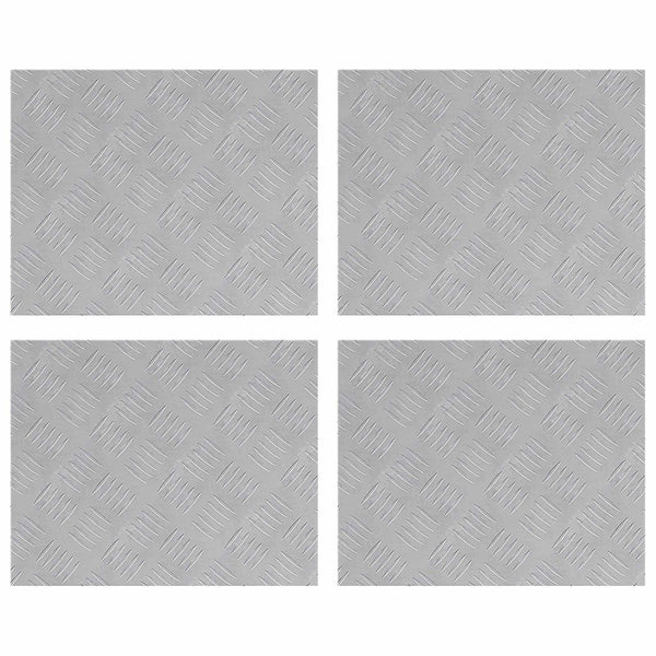 Treppenstufe Rechtwinklig Silber 50x40cm 4er Set