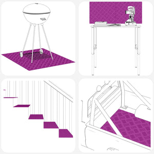 Treppenstufe Rechtwinklig Silber 50x40cm 4er Set
