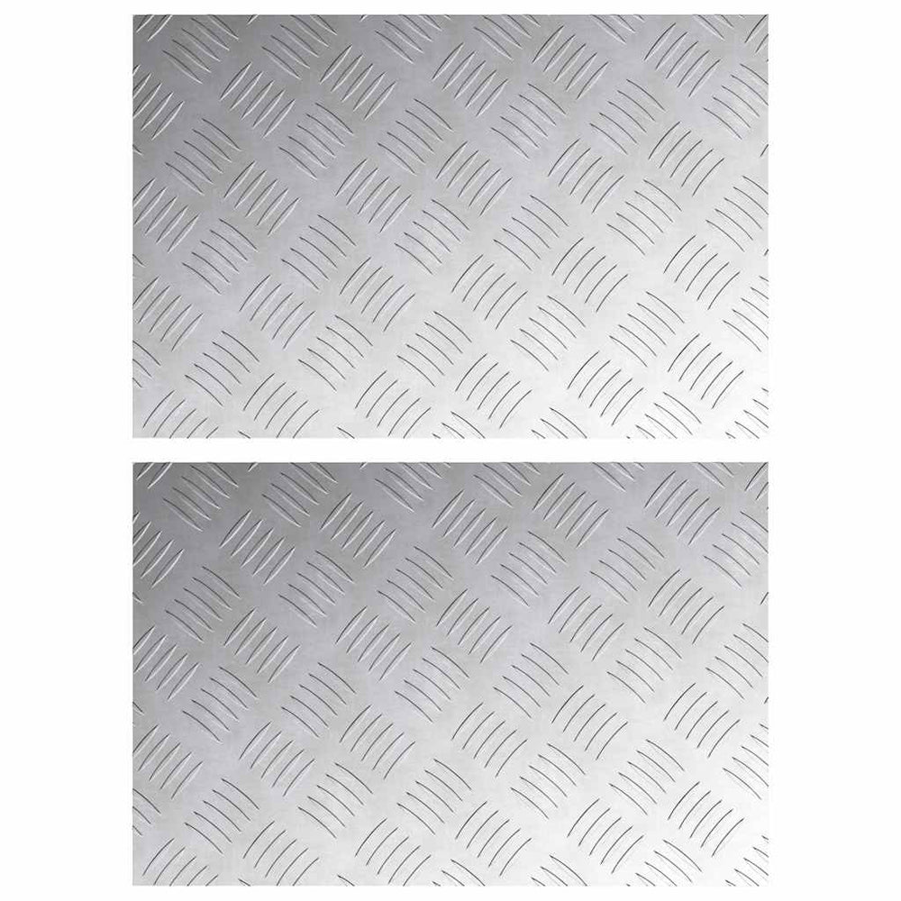 Treppenstufen Rechtwinklig Silber 60x40cm, 2er Set
