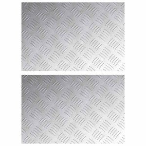 Treppenstufen Rechtwinklig Silber 60x40cm, 2er Set