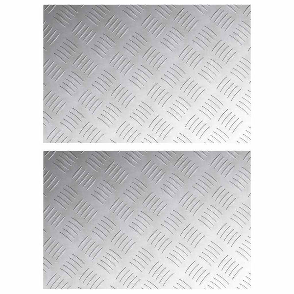 Treppenstufen Rechtwinklig Silber 60x40cm, 2er Set