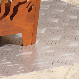Aluminium Treppenstufen Silber 60x40cm 4er-Set