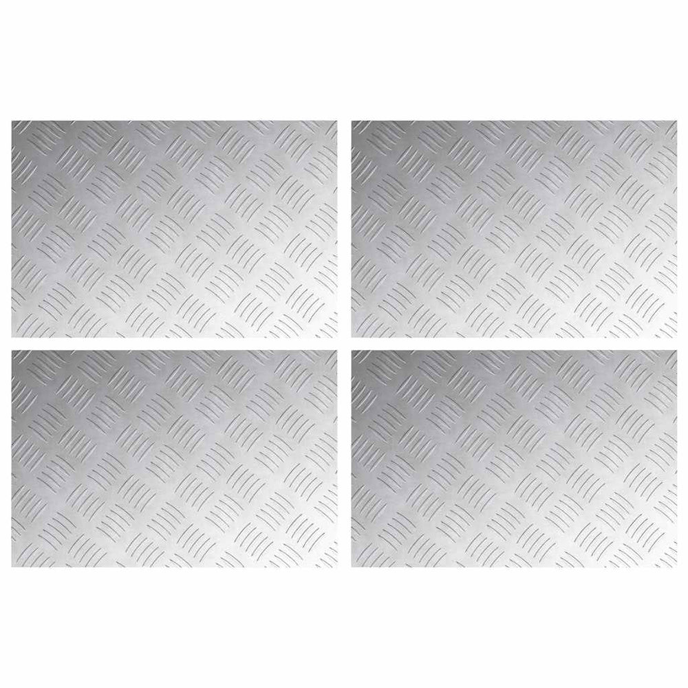 Aluminium Treppenstufen Silber 60x40cm 4er-Set