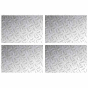 Aluminium Treppenstufen Silber 60x40cm 4er-Set