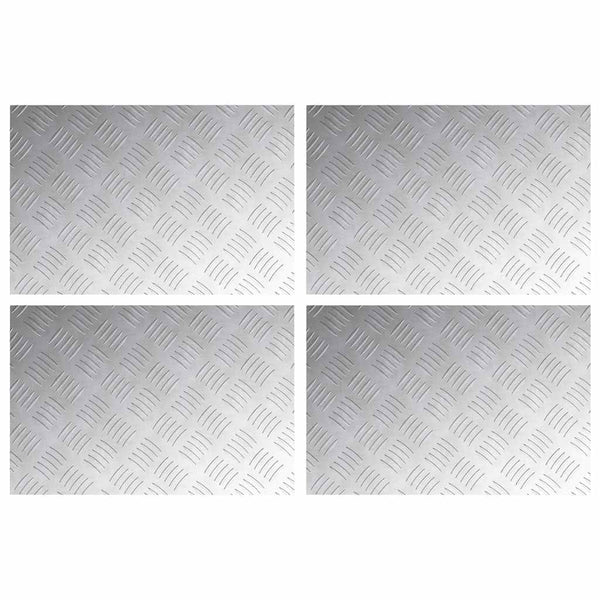 Aluminium Treppenstufen Silber 60x40cm 4er-Set