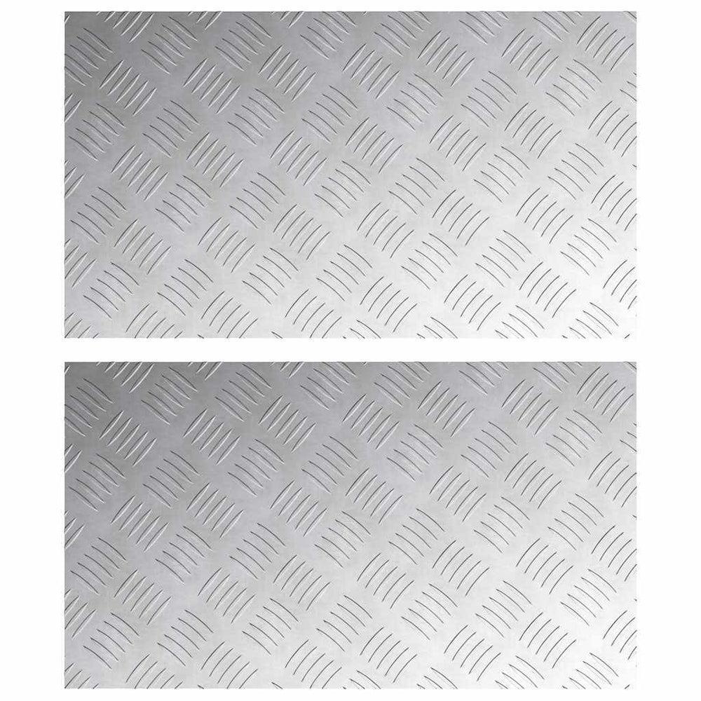 Alu Treppenstufen Silber 2er Set 70x40cm