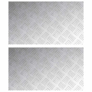 Alu Treppenstufen Silber 2er Set 70x40cm