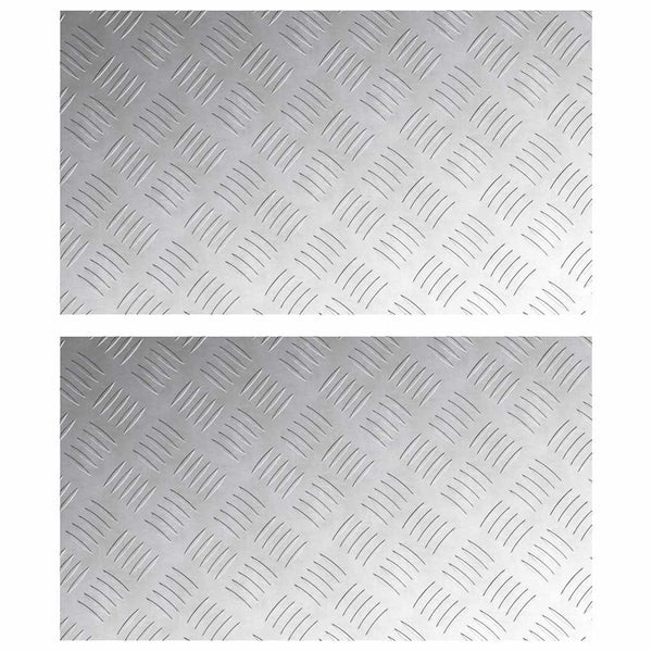 Alu Treppenstufen Silber 2er Set 70x40cm