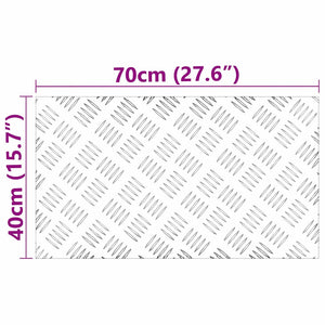 Alu Treppenstufen Silber 2er Set 70x40cm