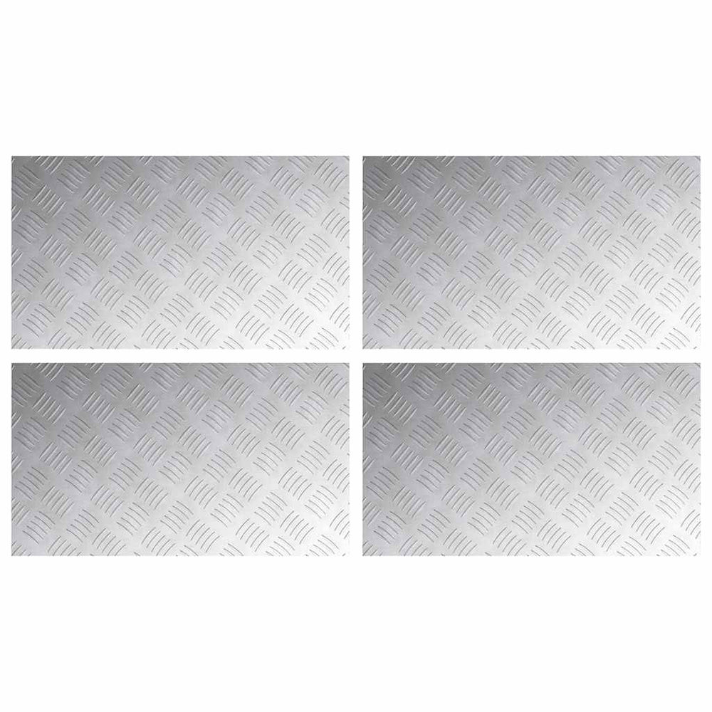 Treppenstufe Rechtwinklig Silber 70x40cm 4er Set