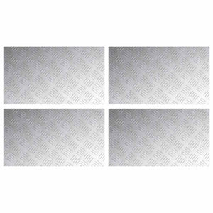 Treppenstufe Rechtwinklig Silber 70x40cm 4er Set