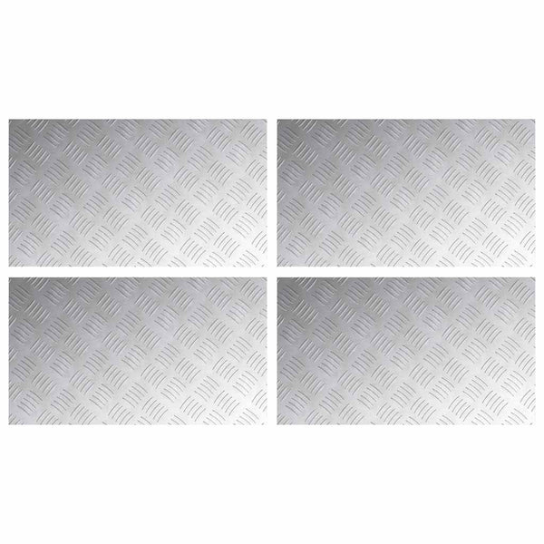 Treppenstufe Rechtwinklig Silber 70x40cm 4er Set