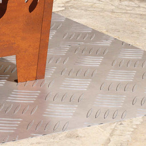 Treppenstufen Rechtwinklig Silber 80x40cm 2er Set