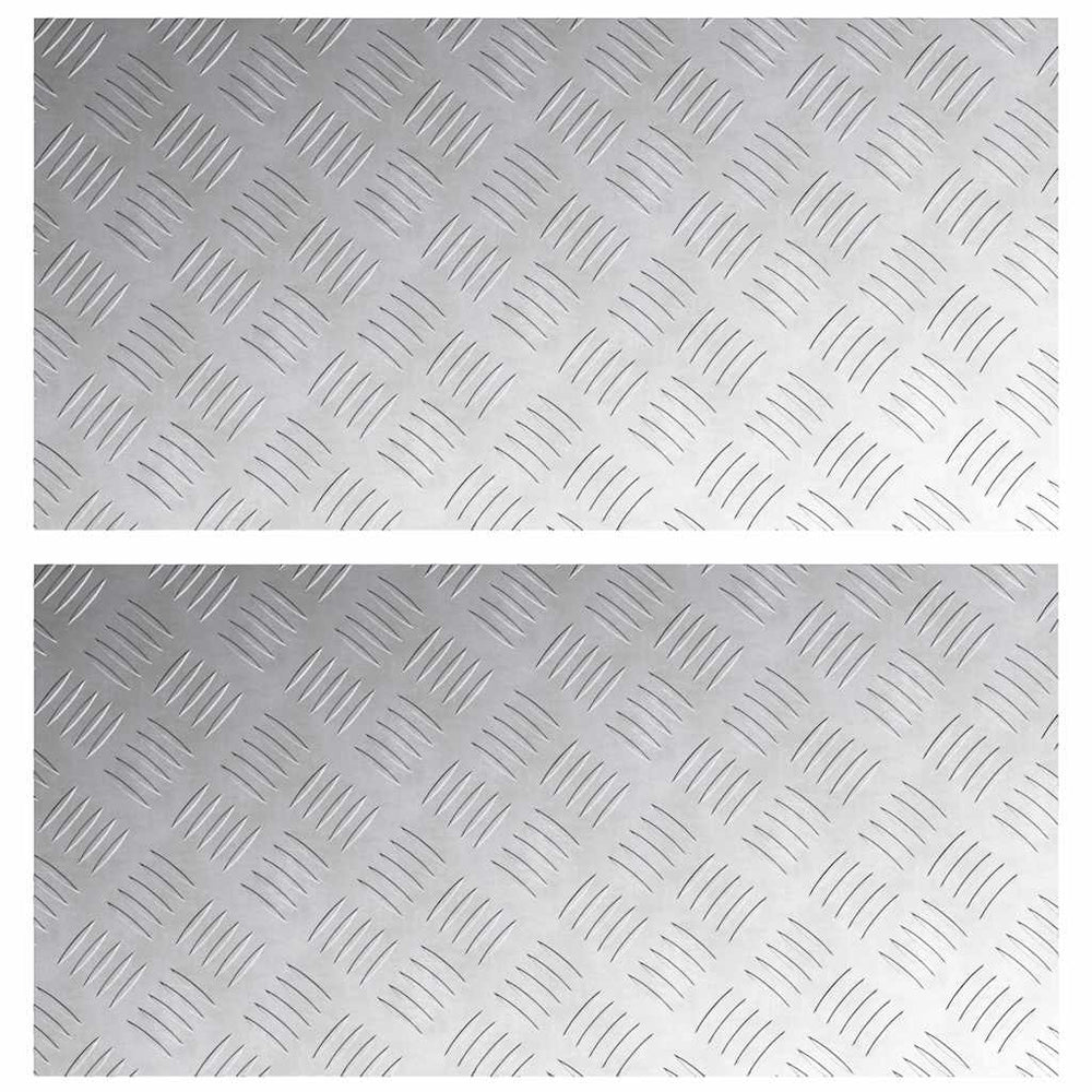 Treppenstufen Rechtwinklig Silber 80x40cm 2er Set