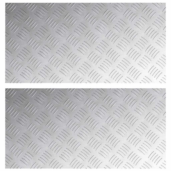 Treppenstufen Rechtwinklig Silber 80x40cm 2er Set