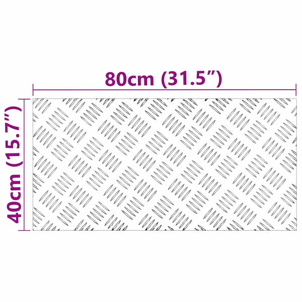 Treppenstufen Rechtwinklig Silber 80x40cm 2er Set