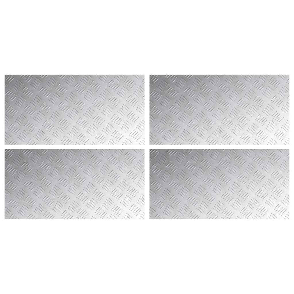 Treppenstufen Rechtwinklig Silber 80x40cm 4er Set