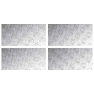 Treppenstufen Rechtwinklig Silber 80x40cm 4er Set