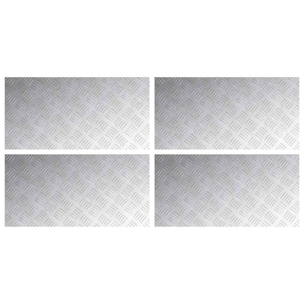 Treppenstufen Rechtwinklig Silber 80x40cm 4er Set